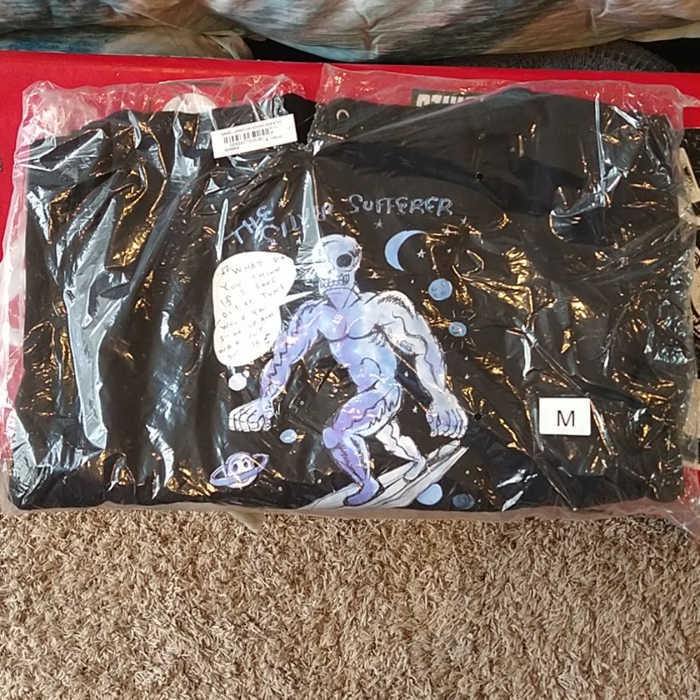 Mens Supreme Silver Surfer Hoodie NWT
